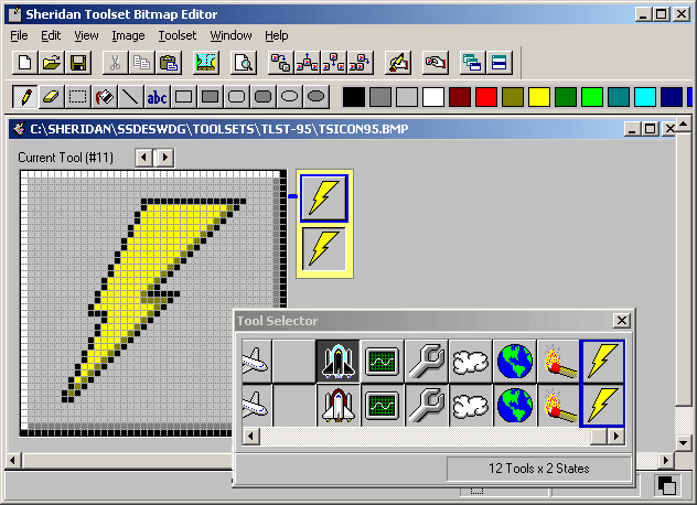 Dockable ToolbarThe Dockable Toolbar control lets you create floating toolbars of buttons that the user can 'dock' to the top, sides or bottom of a Multiple Doc