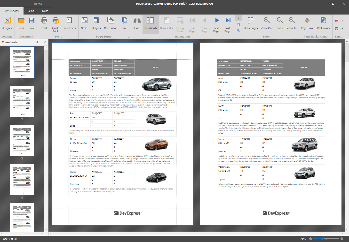 WinForms Reporting