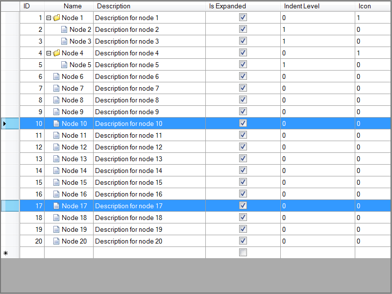 Screenshot of DlhSoft Hierarchical Data Library for Windows Forms