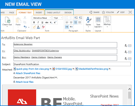 Email Web Part