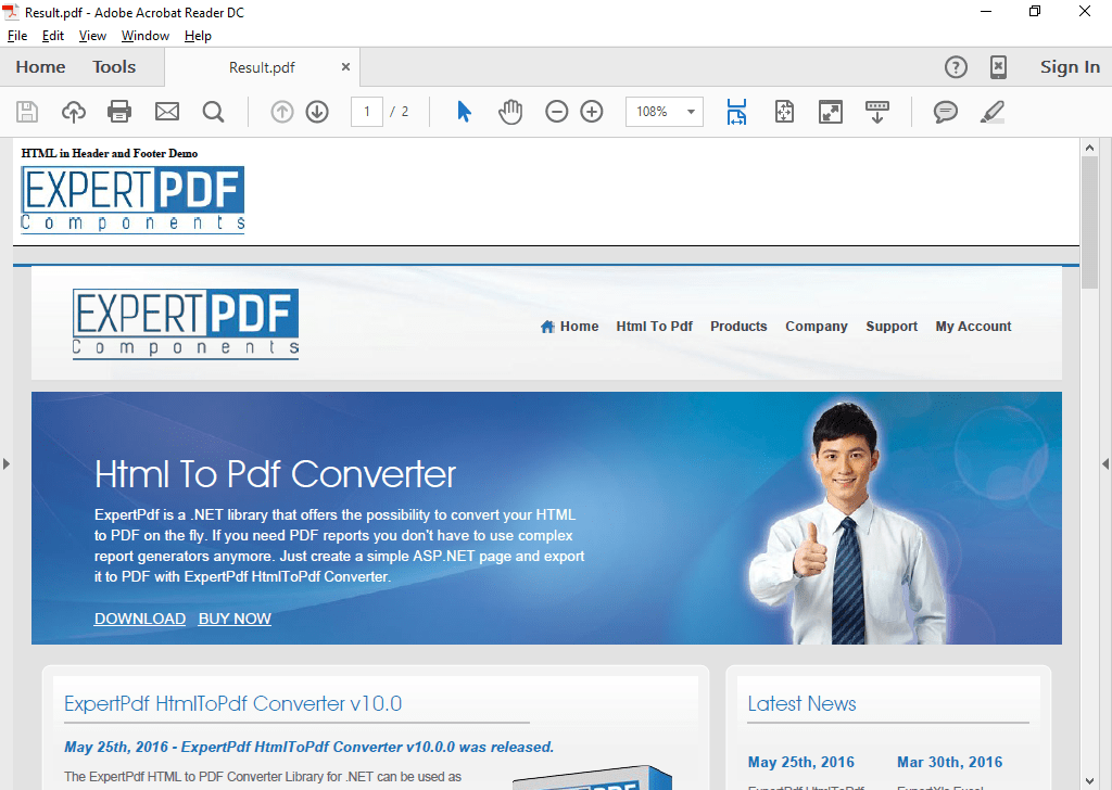 ExpertPDF HtmlToPdf Converter