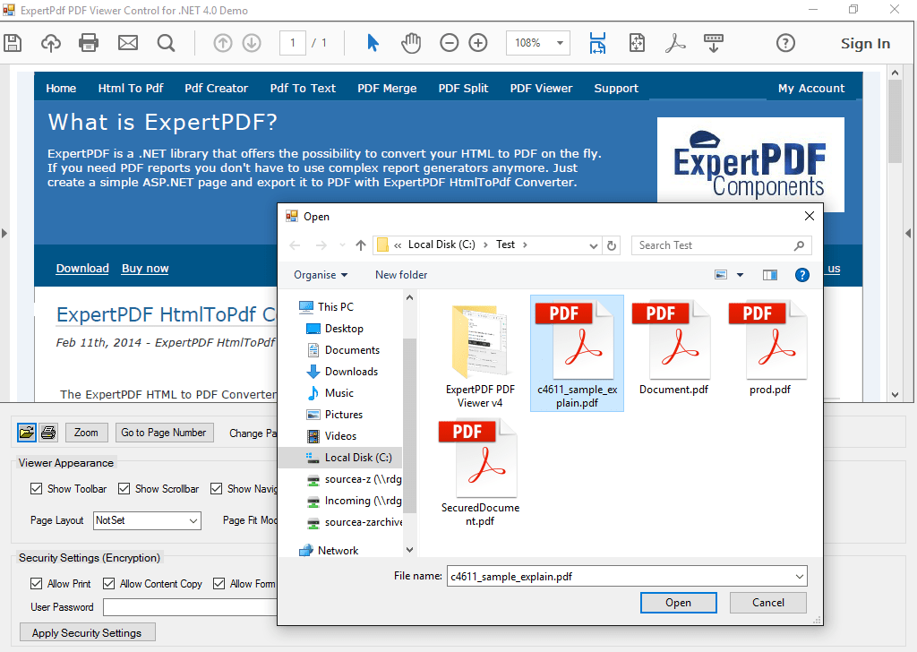 Loading a PDF File A PDF file can loaded into the PDF Viewer control using the LoadFile() method of the PdfViewer class.