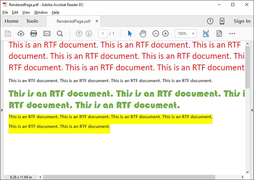 RTF to PDFYou can convert to PDF from RTF files with ease.