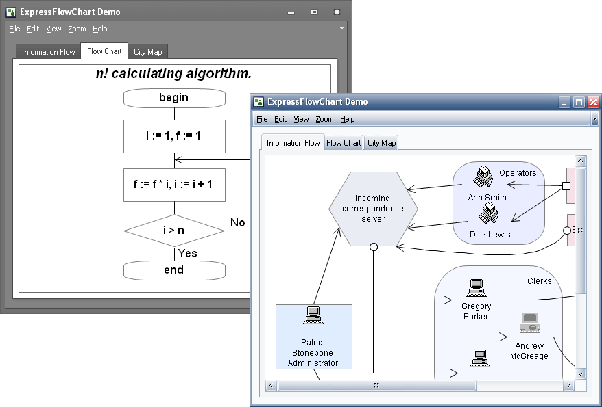 Screenshot of ExpressFlowChart Suite