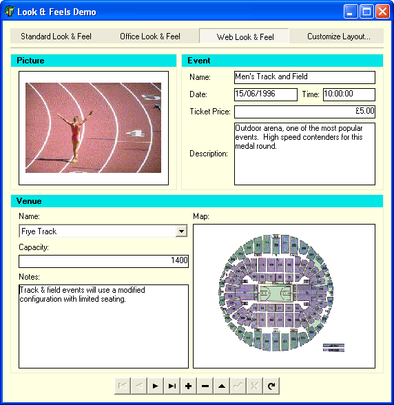 Web StyleUse the Web style to draw ExpressLayout Control elements in a manner similar to a web page.