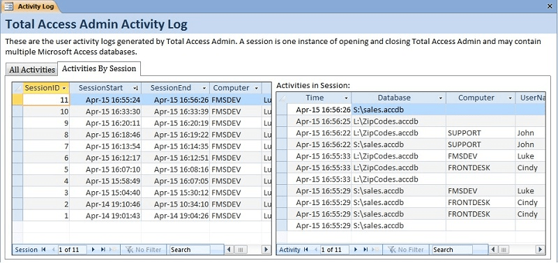 Screenshot of Total Access Admin