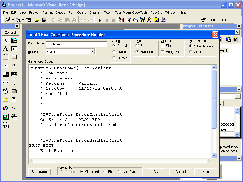 Screenshot of Total Access CodeTools - for Microsoft Access 97